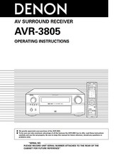 Denon AVR-3805 AV Receiver