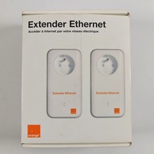 Lot 2 Prises Adaptateurs CPL Orange Extender Ethernet Liveplug HD 500 Mbits/s mb