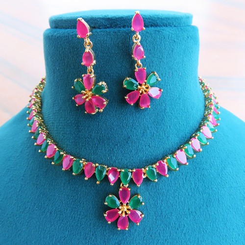 Parure collier boucles or - parure,