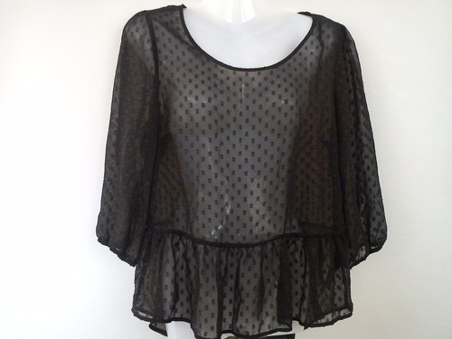 Joli haut chemisier femme - joli, noir