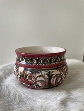 Pot en céramique peint à la main, Allemagne, signé ASN 0806