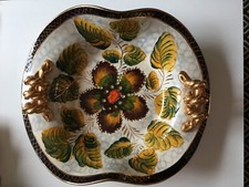 plat en porcelaine multicolore h bequet