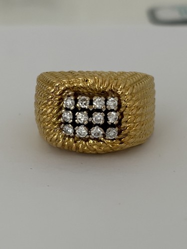 7809 bague vintage jaune - 7809-,