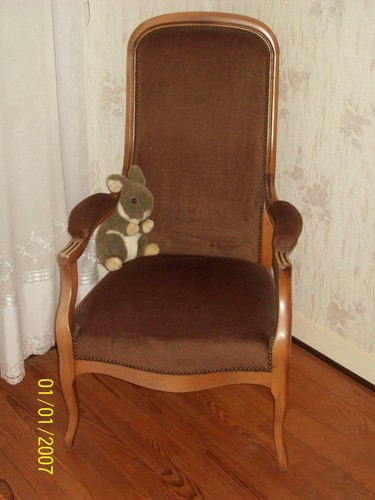 Fauteuil voltaire velours - voltaire,