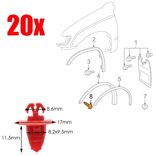90904 67037 clips pièces - 90904,