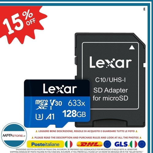 Lexar 633x 128gb microsdxc - lexar,