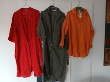 2 Robes taille L 100% LIN ( 130 + 110 cm) et chemisier L avec étiquettes origine