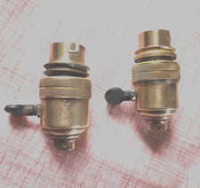 2 Ancienne douilles laiton à interrupteur à clef  Lampe Mazda ou Gras