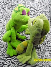 ? DISNEY 2 PELUCHE LA PRINCESSE ET LA GRENOULLE TIANA ET NAVEEN BOUCHE AIMANTEE