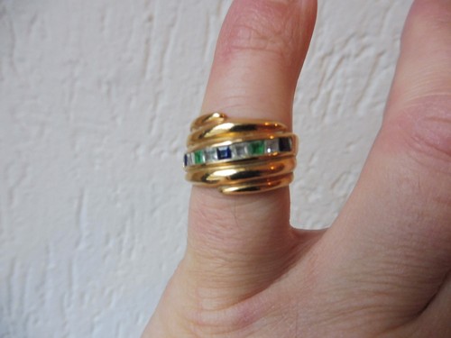 Bague vieux argent 925 plaqué - 925,