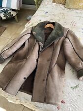 Veste cuir peau lainée véritable mouton