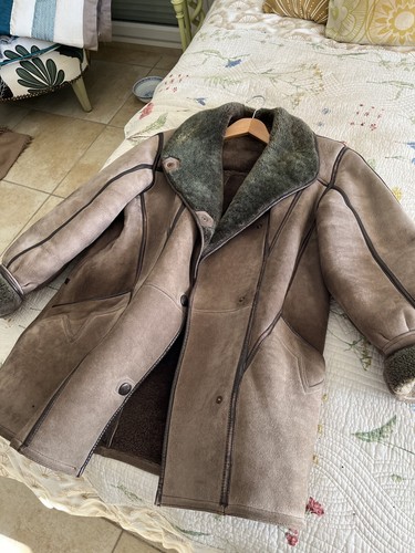 Veste cuir peau lainée