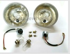 2 Phares Lucas 7” 12V Old Model Adaptés Jaguar XJ6 XJ6C European 1970-1987