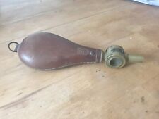 Poire À Poudre Ancienne Cuir