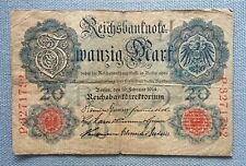 ancienne Billets de banque du reich Billet Vingt 20 Marc Berlin 19.
