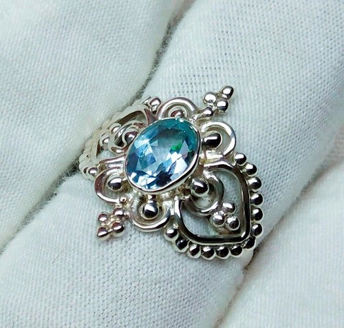 Bague serti clos ovale topaze - bague,