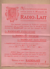 publicité vieux papiers  RADIO-LAIT    P39698