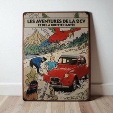Plaque métal Tintin Renault