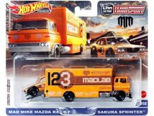 SAKURA Sprinter & Mad Mike Mazda RX3 GT  - orange - HOT WHEELS 1:64