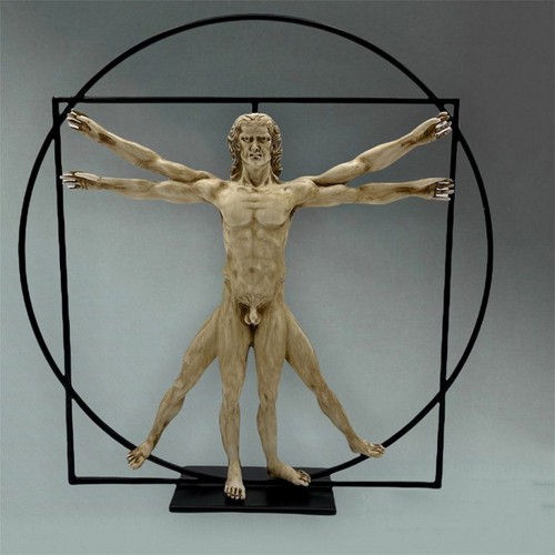 Statuette homme vitruvian - statuette, de