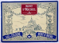 ANCIENNE TÔLE MONT SAINT MICHEL EAU DE COLOGNE 70 ° MONT SAINT MICHEL PARFUMEUR