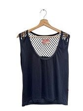 Jean Paul Gaultier  Black Mesh Fusion Tank top Size M  Unisex