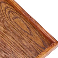 Rectangle Wooden Tea Tray Serving Table Plate Snacks Food Storage Dish For Hotel