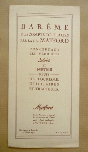 1935 matford mathis preis - 1935,