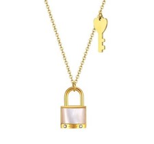 Collier cadenas bijou en acier doré