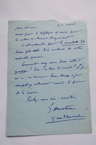 Hanotaux lettre autographe
