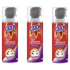 [2053053-3] CATCH Lot de 3 Aérosols 400 ml Tous Insectes Volants et Rampants