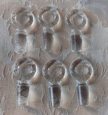 LOT D'ANCIENS  BOUCHONS EN VERRE  FLACON PHARMACIE  HAUTEUR 3,9 CM