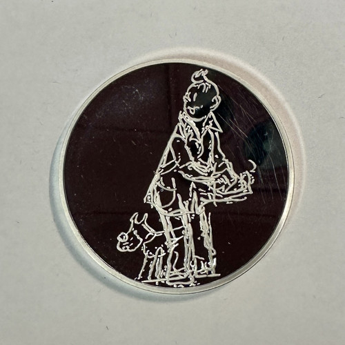 Médaille argent tintin - argent,