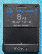 Carte Mémoire Officielle Noire SONY PLAYSTATION PS2 vintage memory card