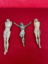 3 Christ Anciens Bois XVIIIe & Métal XIXe Corpus Christi Jésus Croix Crucifix