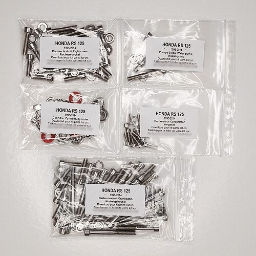 Honda 125 1995 2014 kit - kit, vis