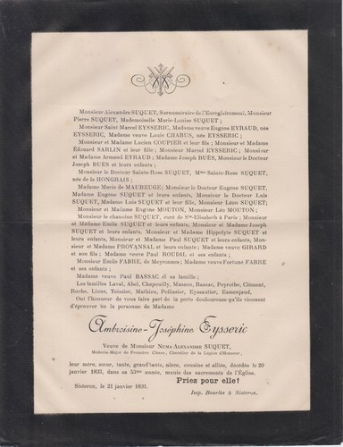 1893 faire part - faire-part, mme