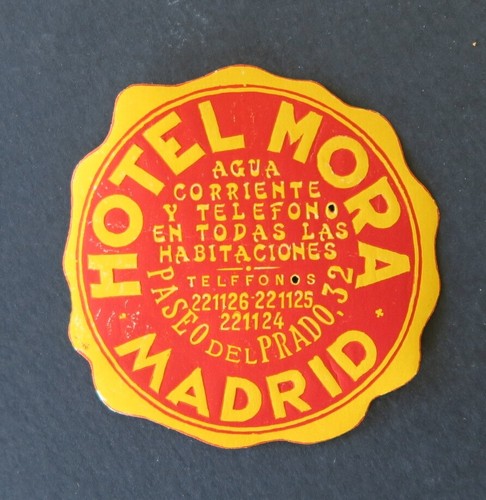 Ancienne étiquette hotel mora - ancienne,
