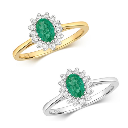 Bague solitaire blanc - bague, or