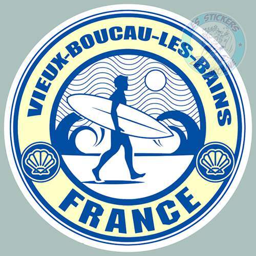 Autocollant vieux boucau surf - autocollant,