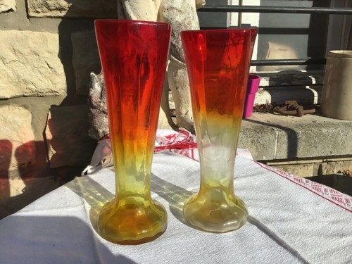 Jolie paire vases anciens - paire,
