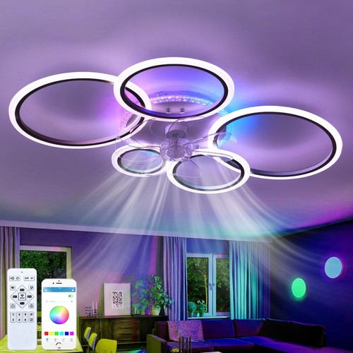 Rgb ventilateur plafond - rgb, avec