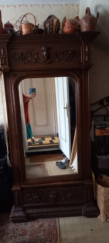 Armoire ancienne bois foncé - armoire,