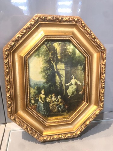 Cadre ancien octogonal bois - , et