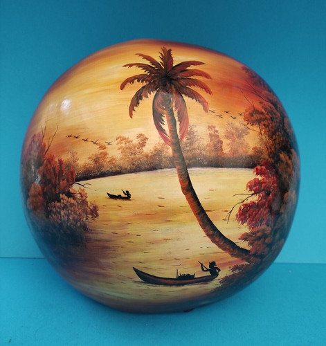 Calebasse africaine peinte - calebasse,