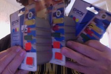 Lot de 3 cartouches d’encre Epson originale T0520 couleur Boulier