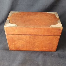 RANGE COURRIER CLASSEUR LETTRES 19ème ANGLAIS RECOUVERT DE CUIR DANS SON JUS