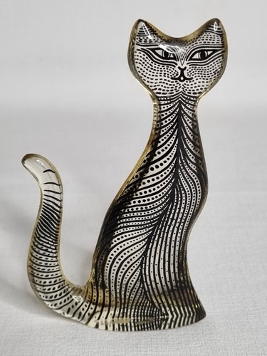 Sculpture lucite chat - sculpture, en
