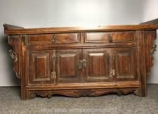 22.4 "vieux lettrage warley bois sculpté carré meuble tiroir cabinet
