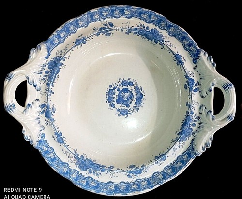 Plat ancien blanc bleu rare